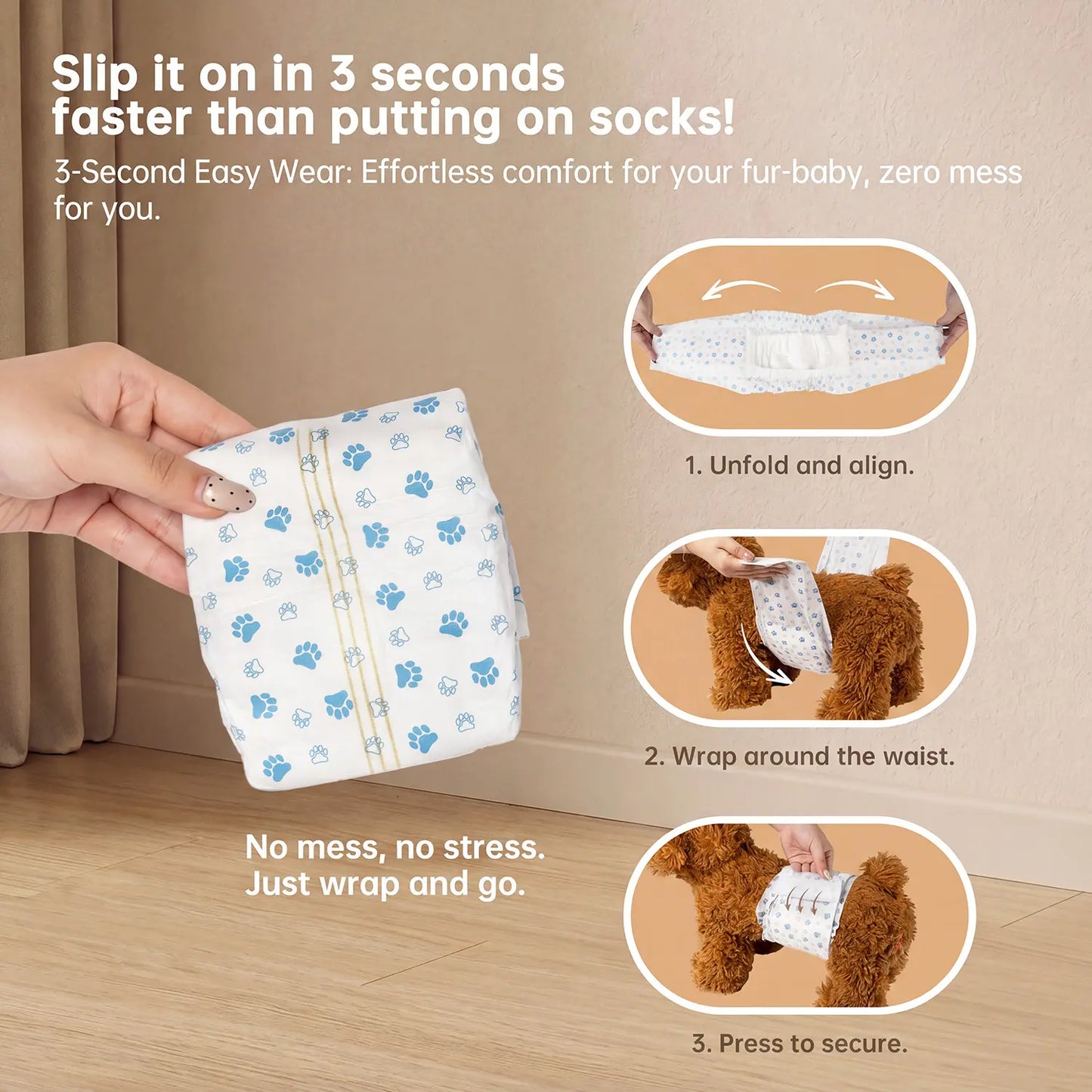 Disposable Male Dog Wraps