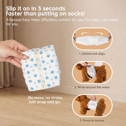 Disposable Male Dog Wraps
