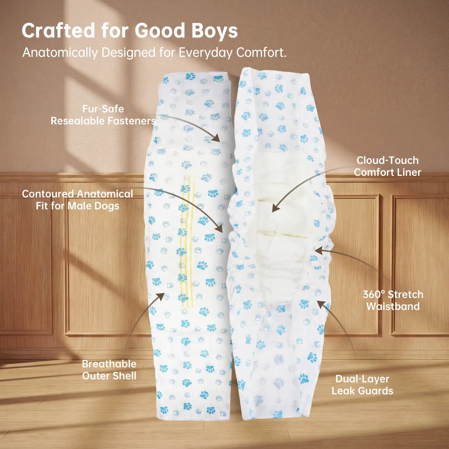 Disposable Male Dog Wraps