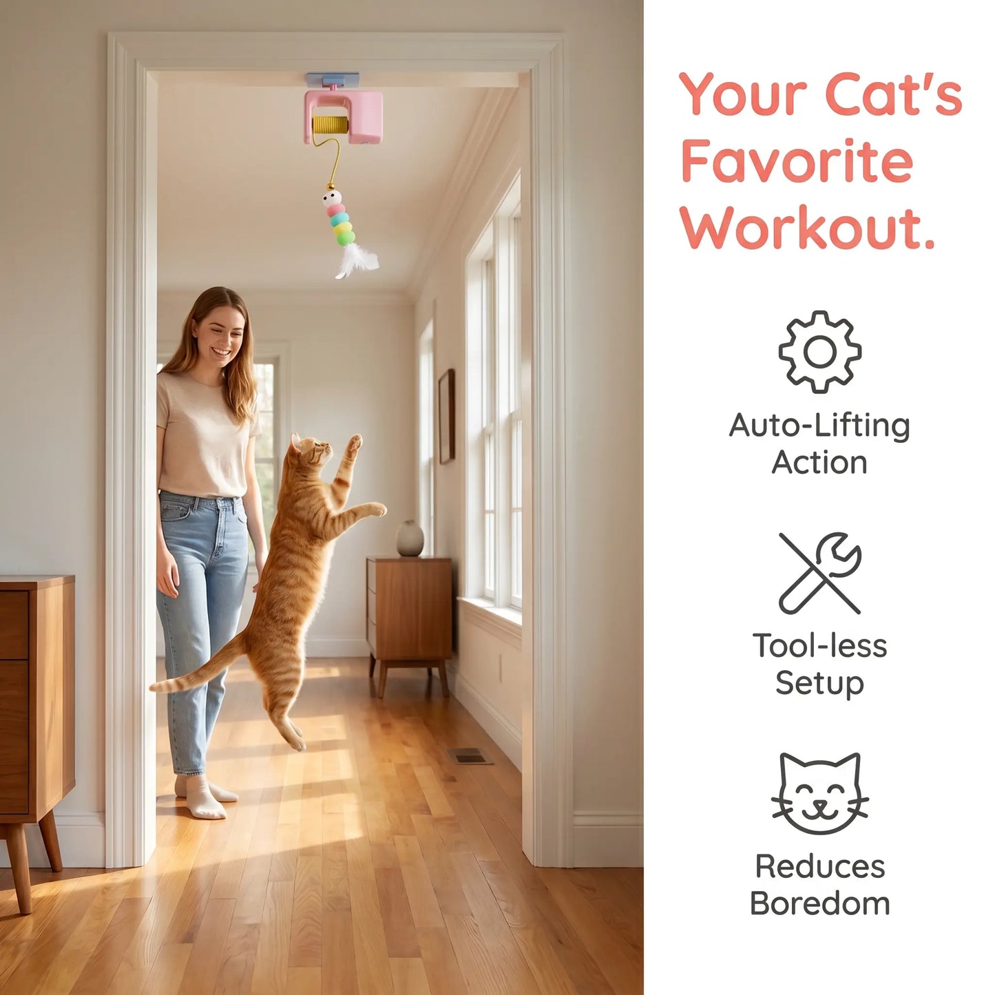 Interactive Bungee Cat Toy